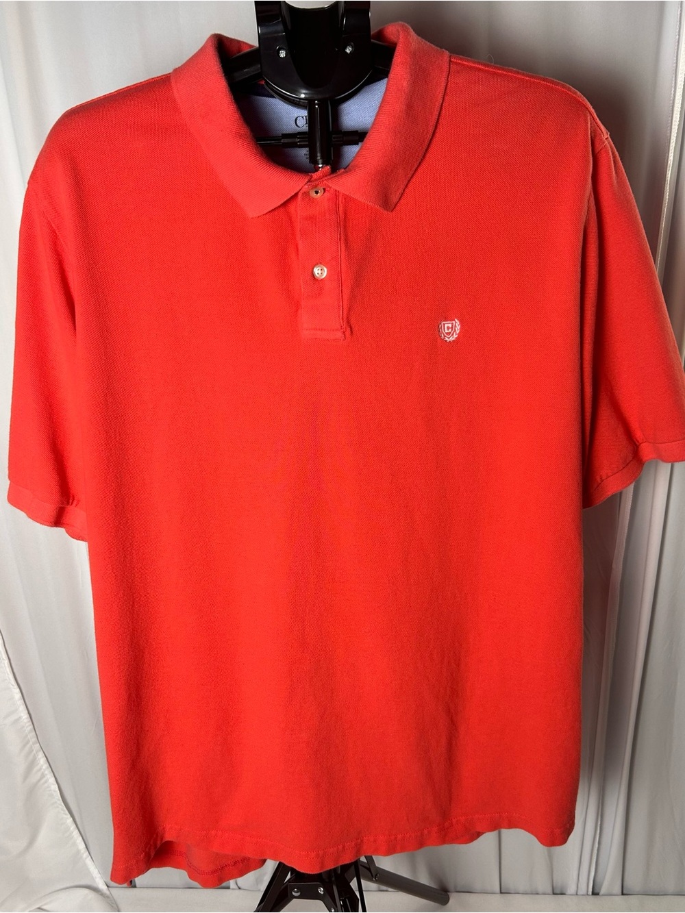 Chaps Men's Coral Polo with Embroidered Crest